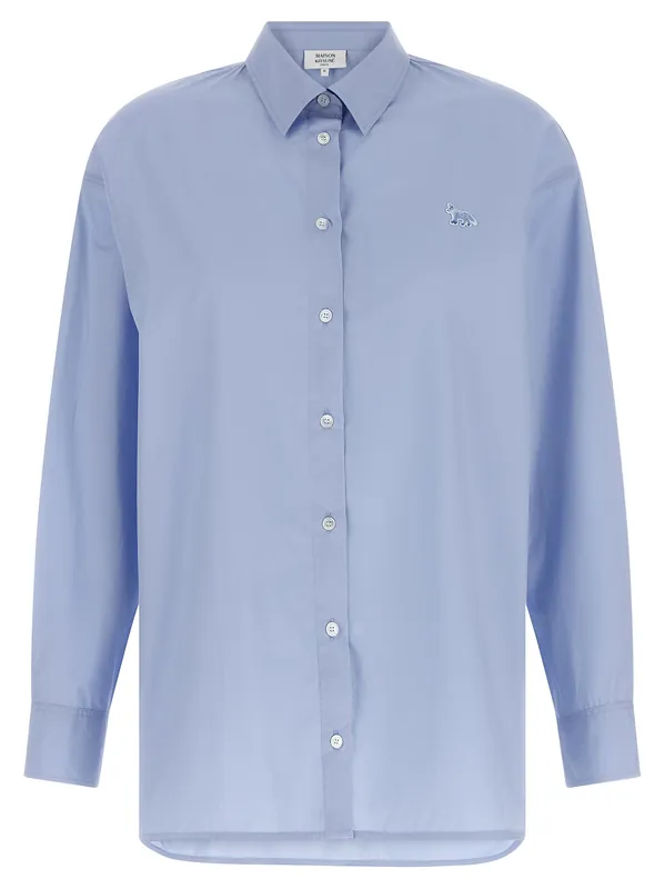 Baby Fox Shirt And Blouse Light Blue - Maison Kitsuné