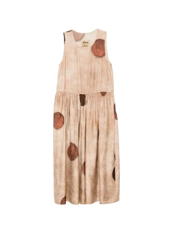 Ardal Print Gathered Midi Dress - Uma Wang