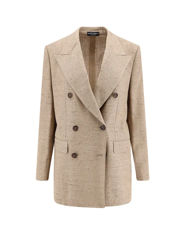 Viscose And Linen Blazer - Dolce & Gabbana