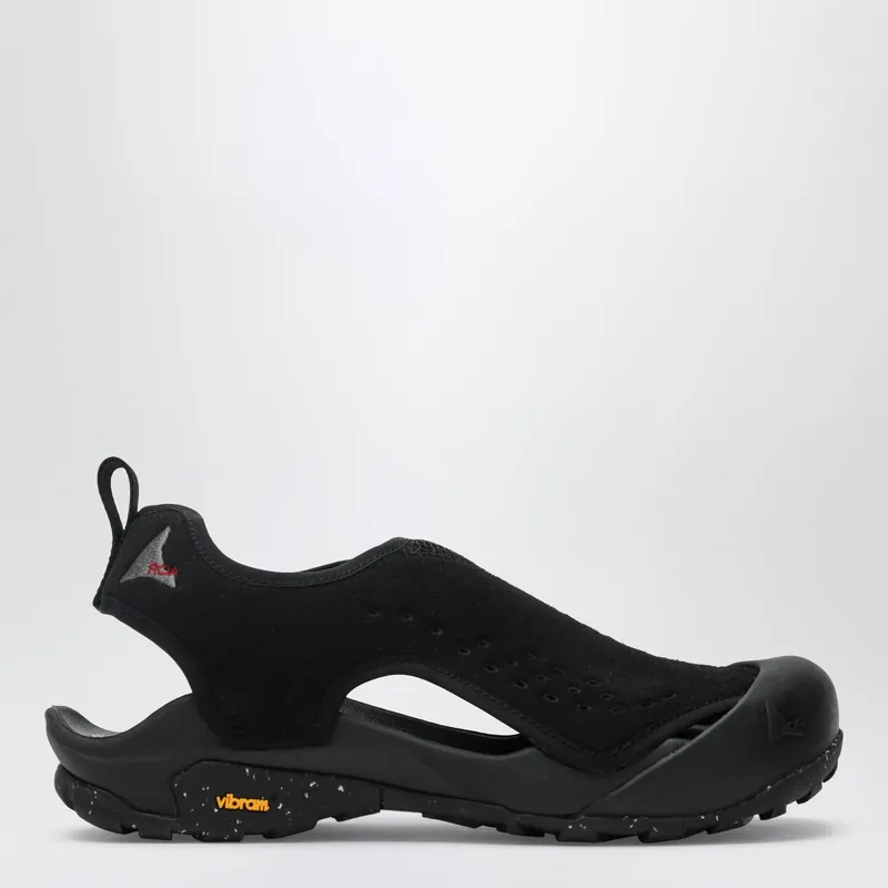 Arpy Black Sandals In Mesh And Microfiber - ROA