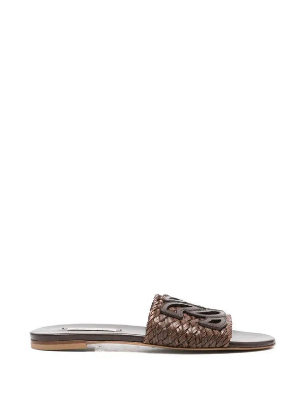 Leather Flat Sandals - Casadei