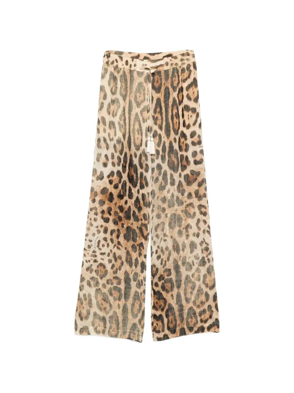 Leopard Print Trousers - Ermanno Firenze