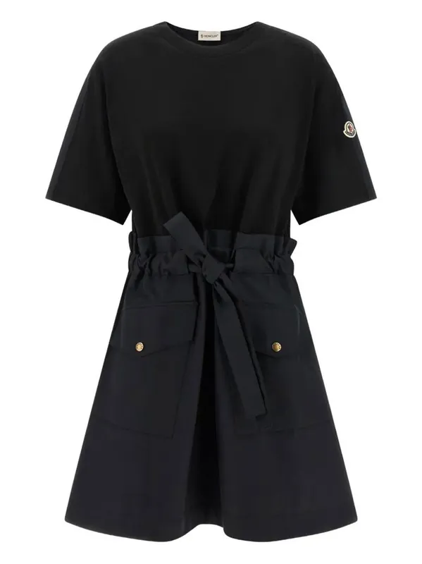 Belted Cotton Mini Dress - Moncler