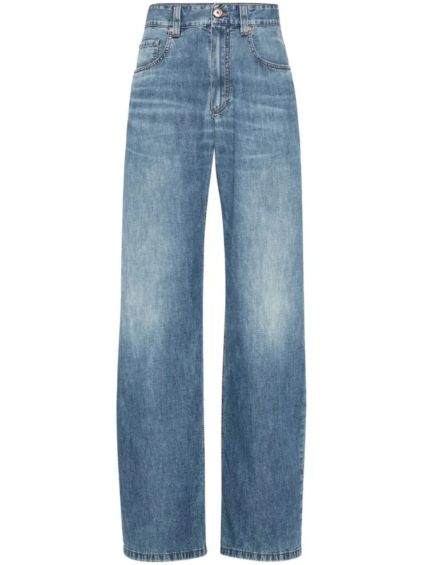 Lightweight Denim Contemporary Loose Jeans - Brunello Cucinelli
