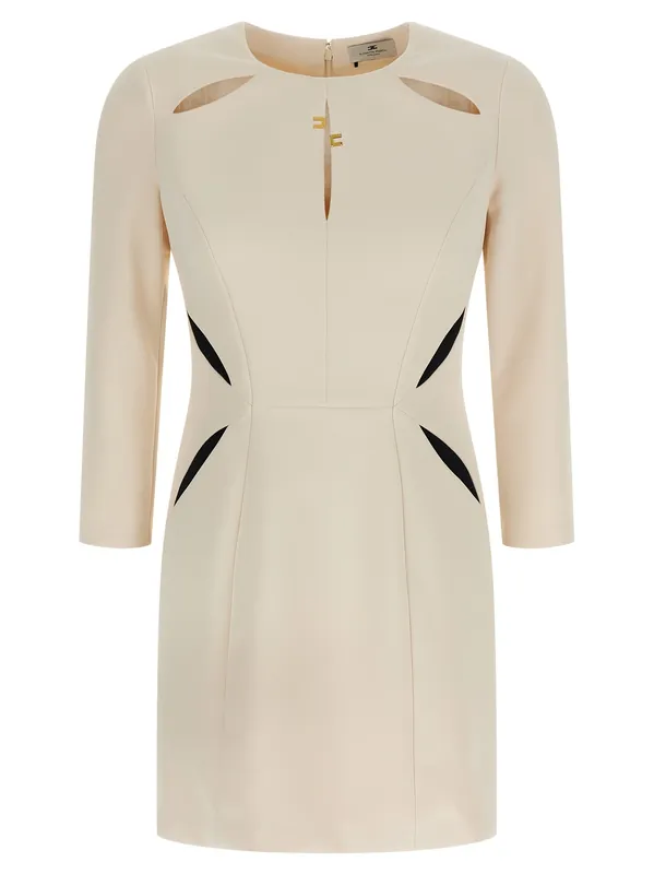 Cut-Out Dress Dresses White/Black