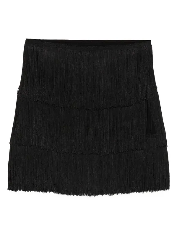 Fringe Mini Skirt - Norma Kamali