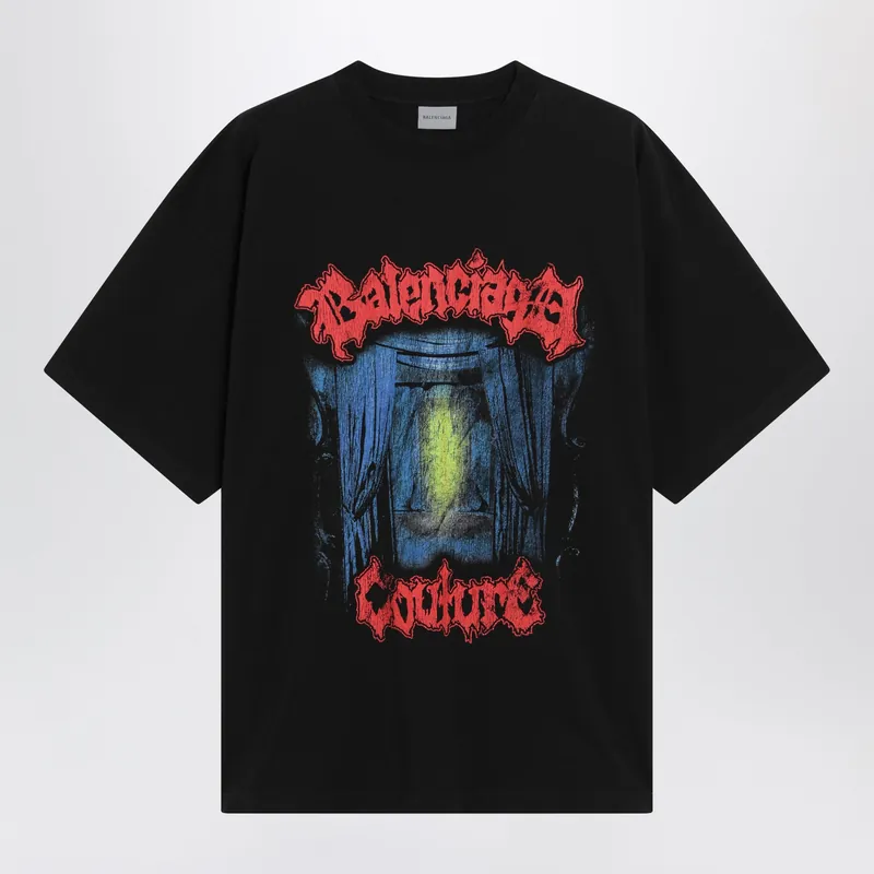 Salon De Couture Cotton Jersey T-Shirt In Black