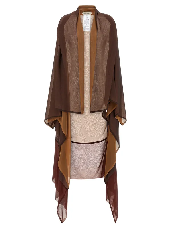 Chiffon Cardigan Sweaters And Cardigans Brown - Alberta Ferretti