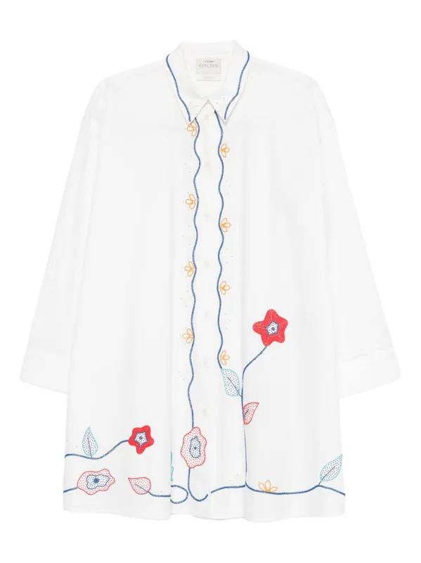 Embroidered Cotton Shirt - Forte_Forte