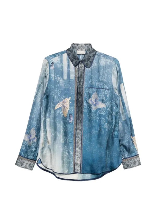 Printed Silk Shirt - Pierre Louis Mascia