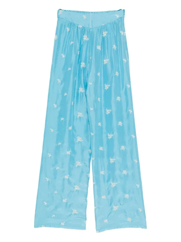 Embroidered Silk Trousers - Forte_Forte