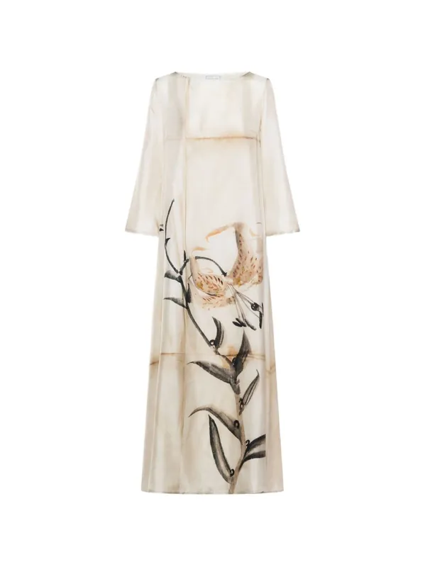 Printed Silk Dress - Pierre Louis Mascia