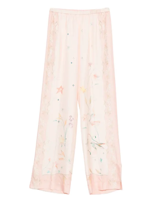 Printed Silk Trousers - Forte_Forte