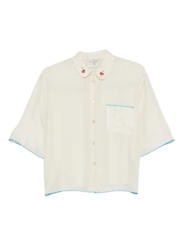 Embroidered Silk Shirt - Forte_Forte