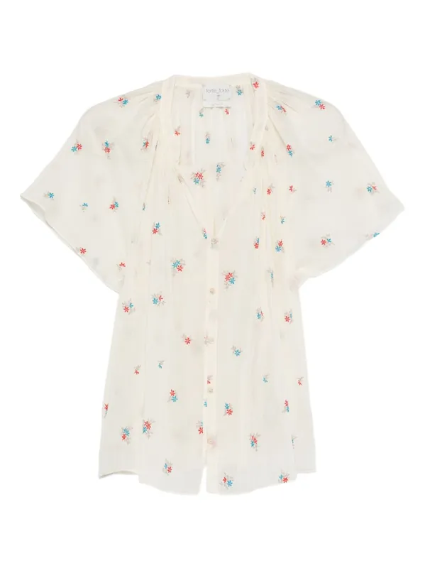 Embroidered Cotton Shirt - Forte_Forte