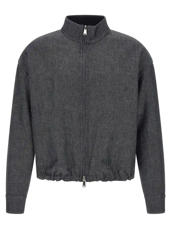 Ff Selleria Puffer Jackets Blue - Fendi