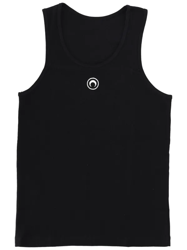 Tank Top A Costine Con Logo Moon - Marine Serre