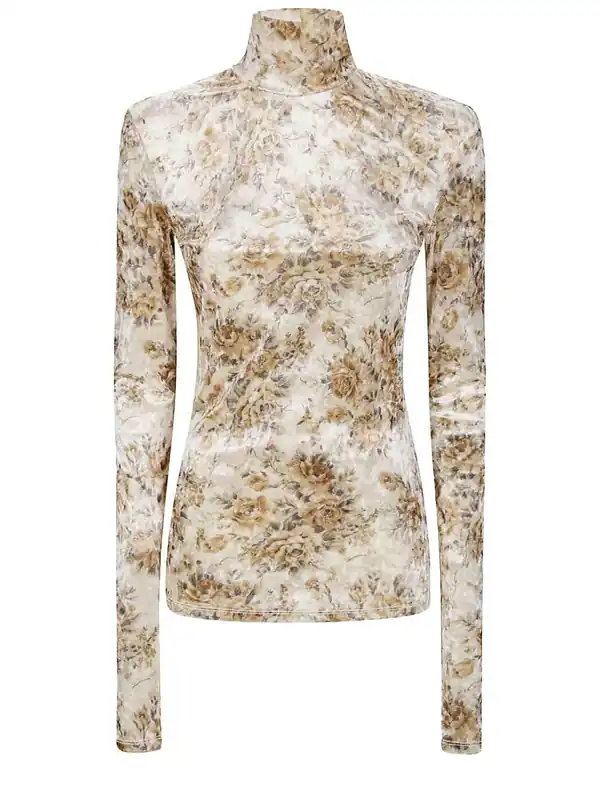 Floral Print Top - Ganni