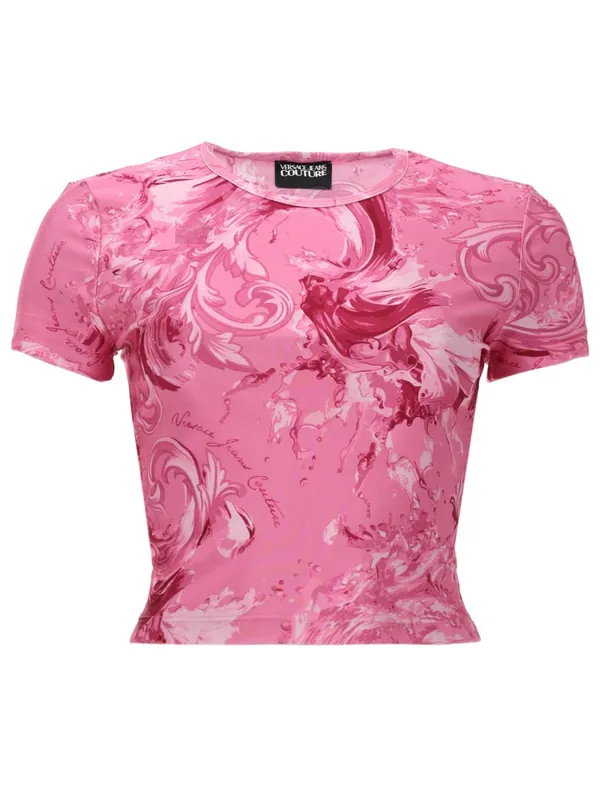 T-Shirt Con Stampa "Wave"