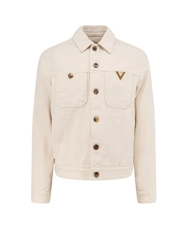 White Denim Jacket - Valentino Garavani