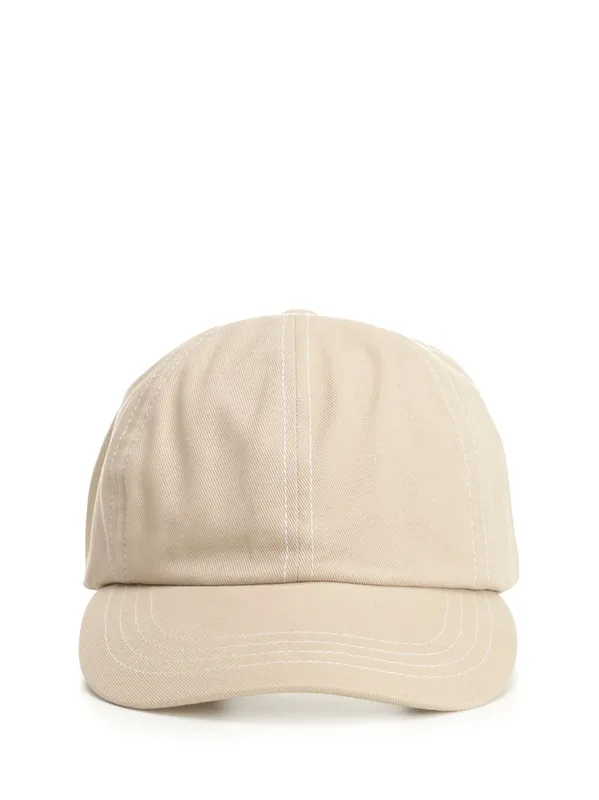 Cotton Baseball Cap Hats Beige - Ami Paris