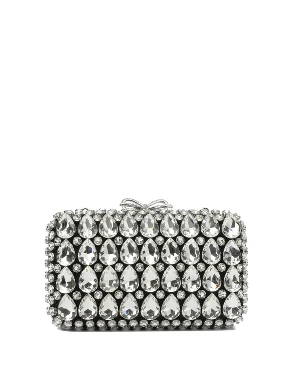 Clutch With Crystals Clutches Black - Self-Portrait