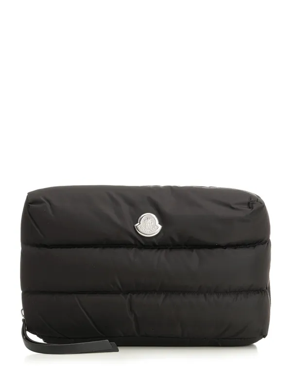 Caradoc Quilted Beauty Case Travel Bags Black - Moncler