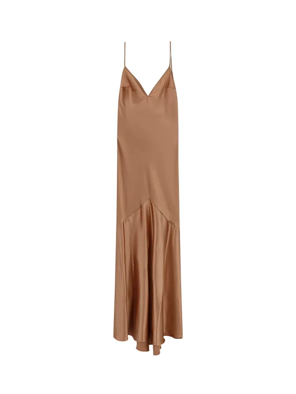 Daily Satin Long Dress - Elisabetta Franchi