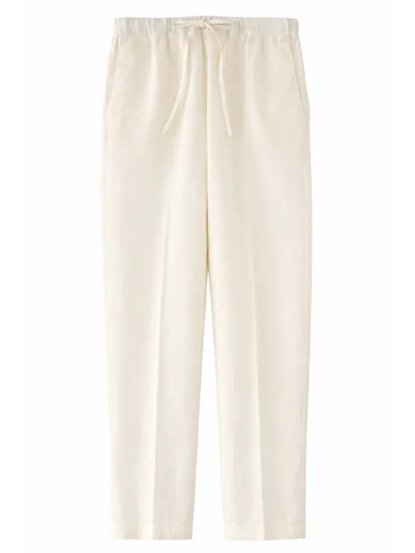 Pantalone In Lino Con Coulisse - 120% Lino