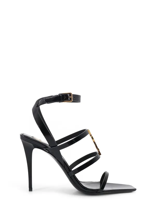 Cassandre Patent Leather Sandals - Saint Laurent
