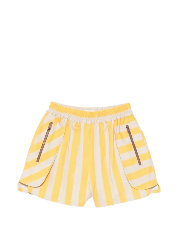 Striped Cotton Shorts - Fendi