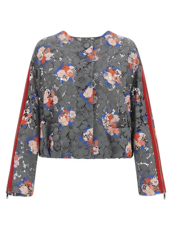 Fendi Bouquet Blazers Gray