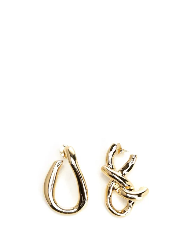 Chain Link Golden Asymetrical Earrings Jewelry Gold - Givenchy