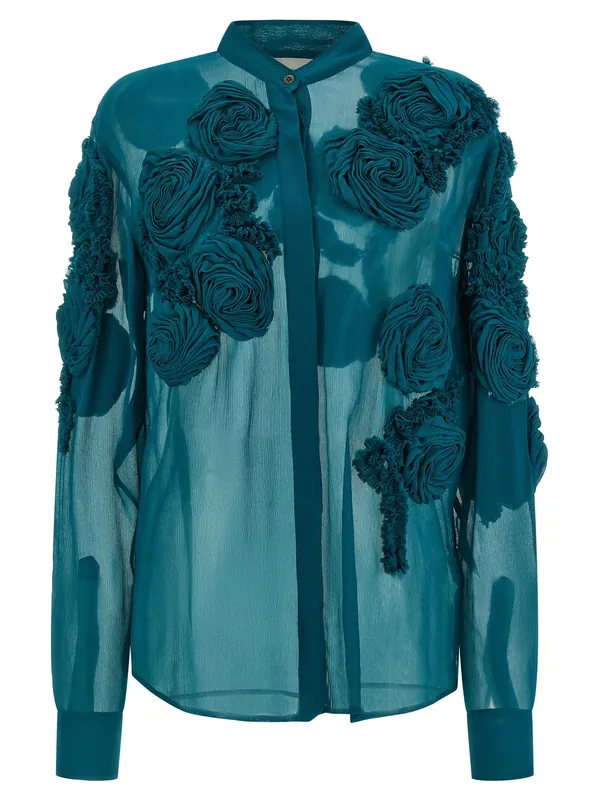 Chowsa Shirt And Blouse Green - Dries Van Noten