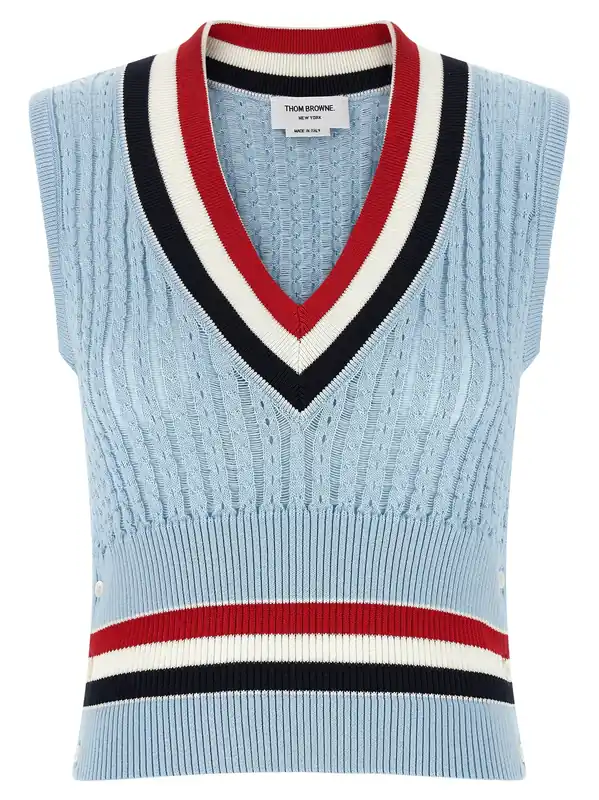 Rwb Gilet Light Blue - Thom Browne