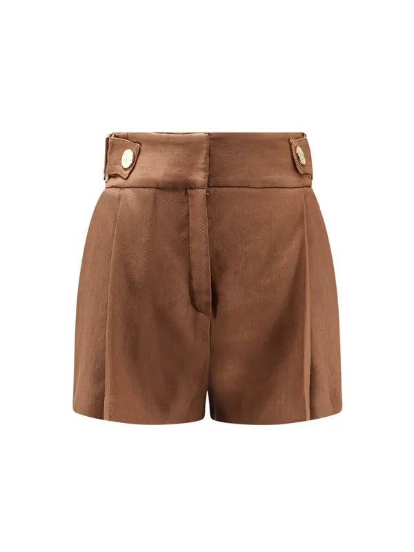 Daily Linen And Viscose Shorts - Elisabetta Franchi