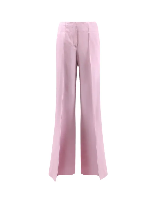 Nancy Virgin Wool And Silk Trousers - Seafarer