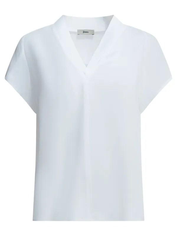 Viscose Blouse Shirts White - Herno