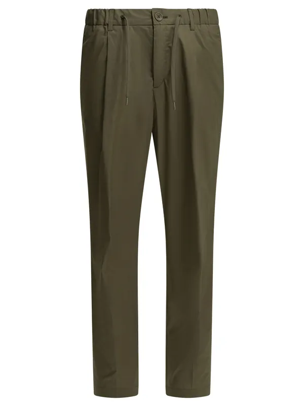 Casual Cotton Pants Trousers Green - Herno