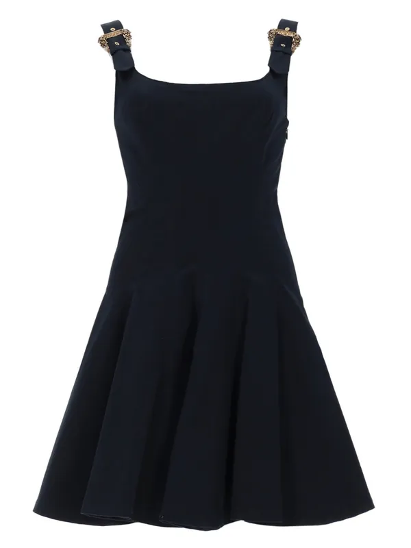 Mini Abito Con Fibbie "Baroque" - Versace
