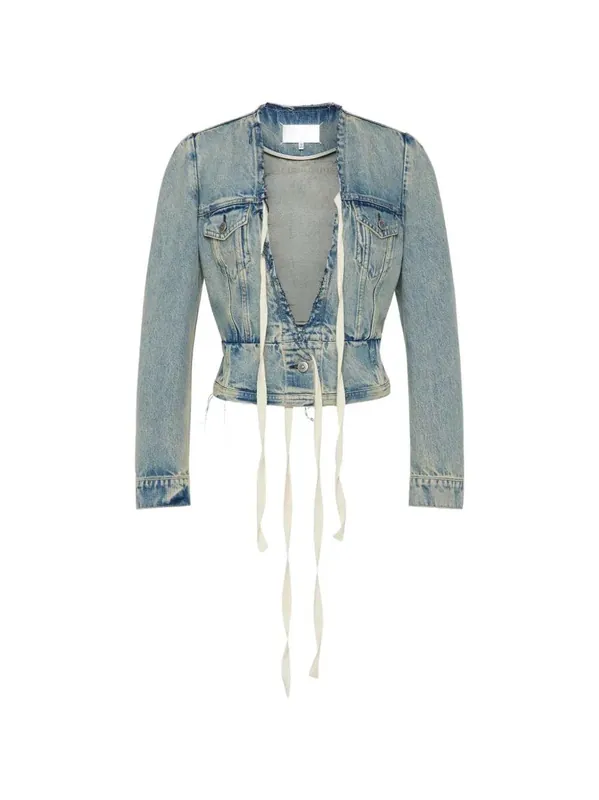 Jacket With Raw-Cut Hem