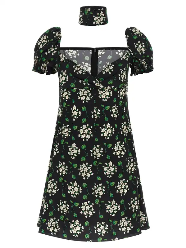 Flower Print Dress Dresses Black - Dolce & Gabbana
