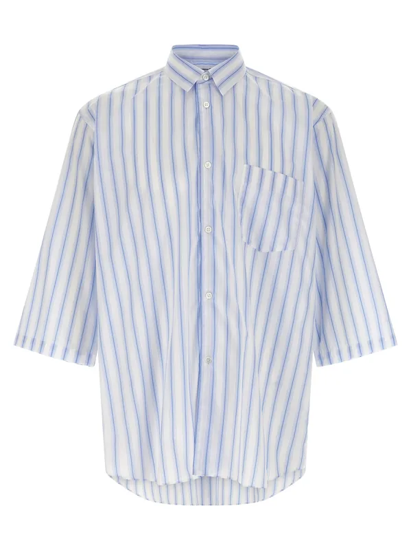 Striped Shirt Shirt And Blouse Light Blue - Comme Des Garçon