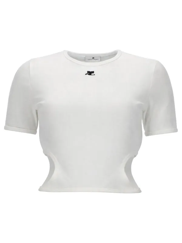 T-Shirt "Cut Out" Con Logo