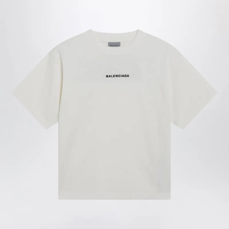 Balenciaga Back Medium Fit T-Shirt In Cream