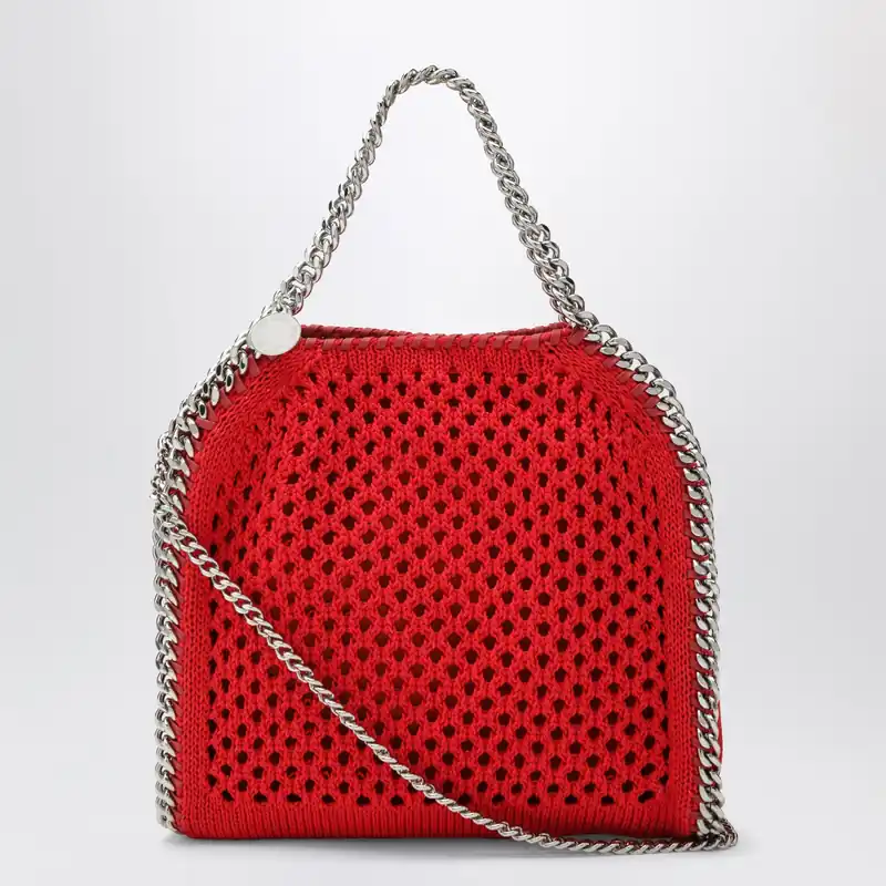 Red Falabella Mini Tote Bag In Mesh - Stella McCartney