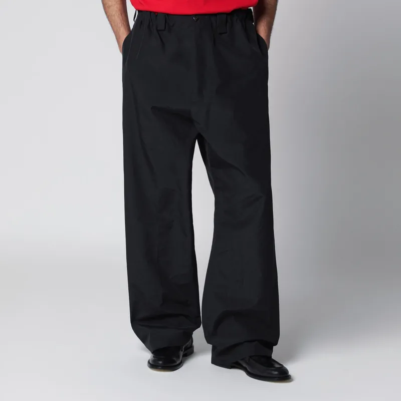 Black Cotton Trousers - Willy Chavarria