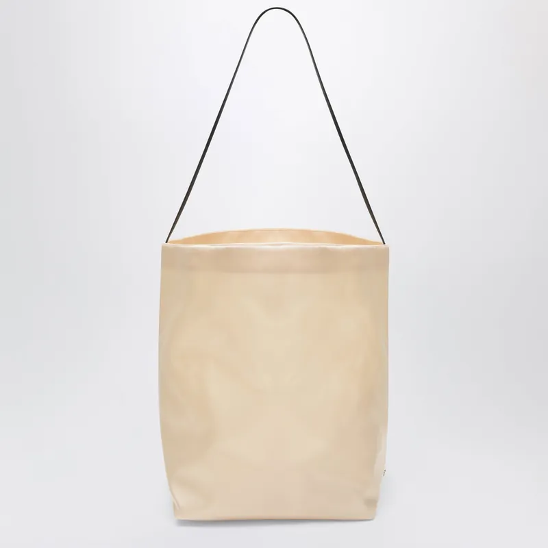 Bucket Tote Bag In Pearl Nylon - Valesque