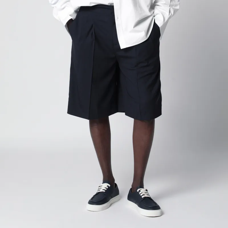 Blue Cotton Bermuda Shorts - PT Torino