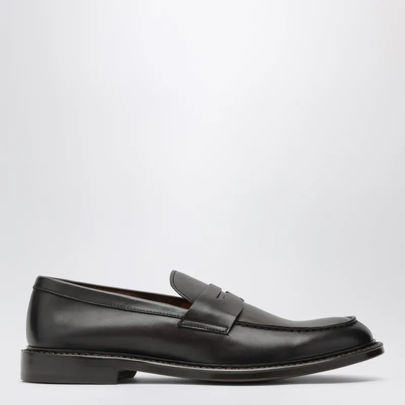 Brown Penny Loafers In Leather - Doucal's